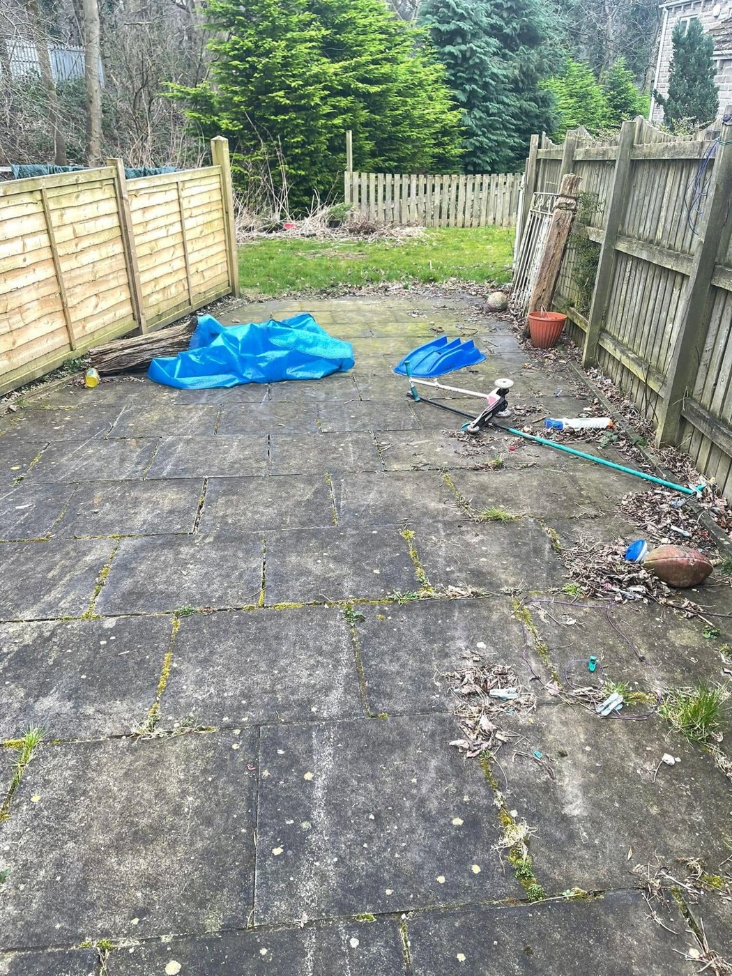 Patio garden clearance, before clearance